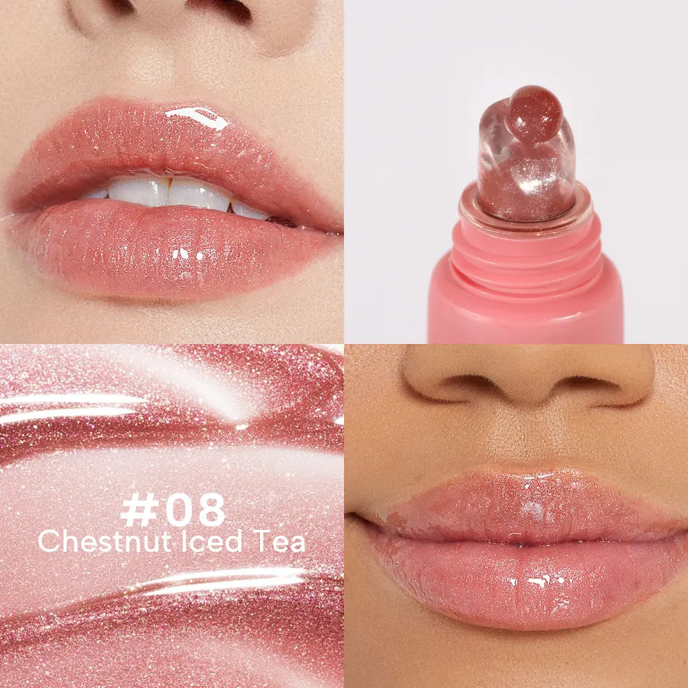Yutonsu Vitamin C Lip Glow Oil Balm: Moisture, Shine & Hydration for Supple Lips, Suitable for All Skin Types (0.42 Oz)