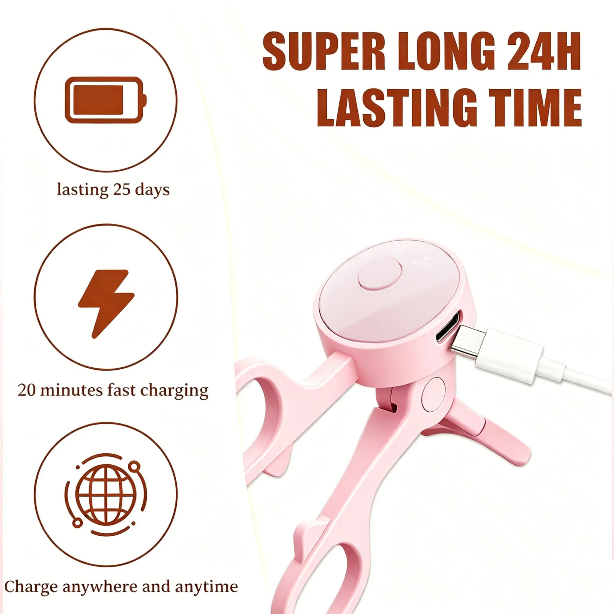 Heated Eyelash Curlers - Eye Lash Curler Heat - Mini Electric Eyelash Curler with LED Display 3 Temp Settings USB Rechargeable Natural Curling 24H Long Lasting for Women Makeup Tools Gifts