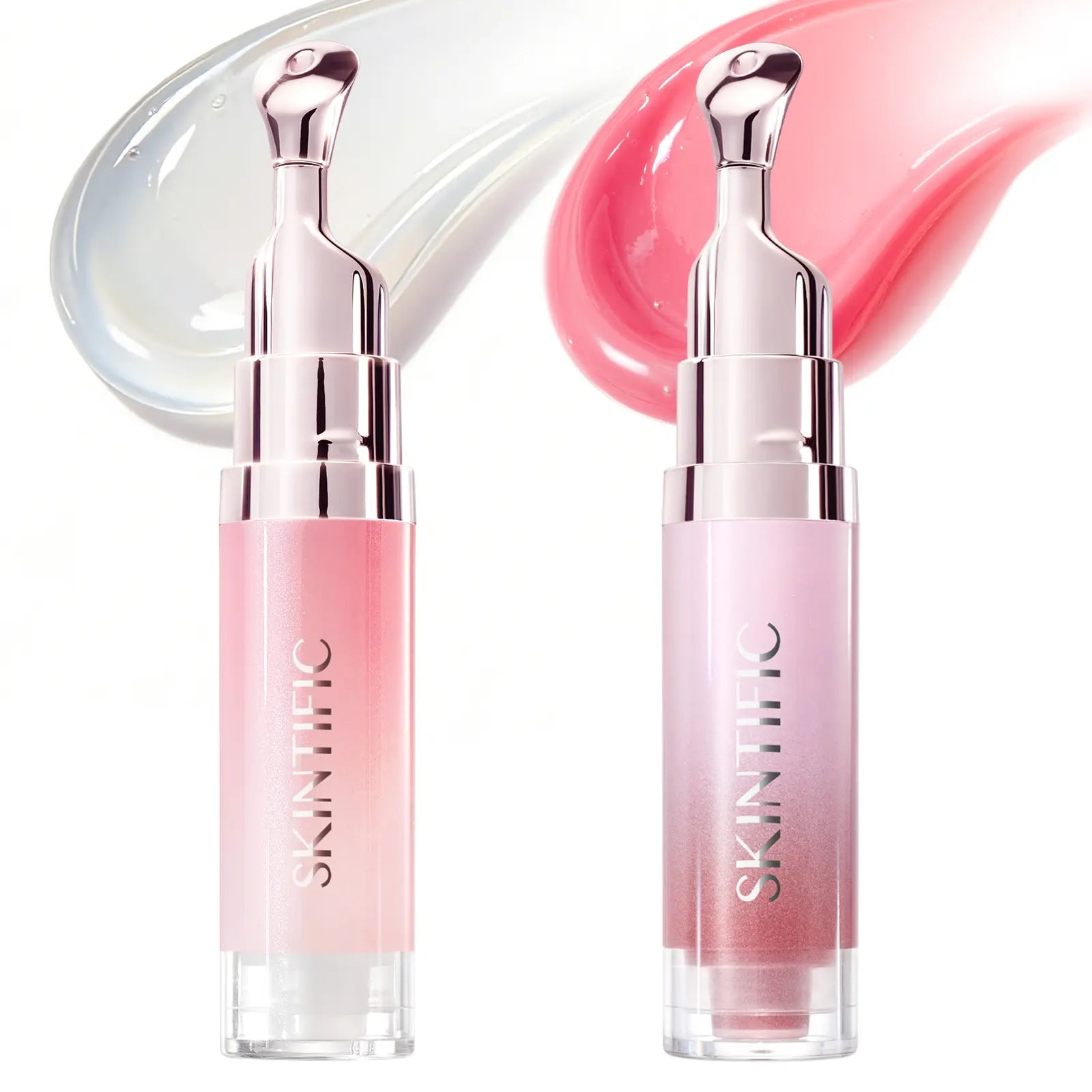 SKINTIFIC Lip Serum 2Pcs Day & Night Lip Combo – Tinted + Clear for All-Day Hydration & Overnight Repair