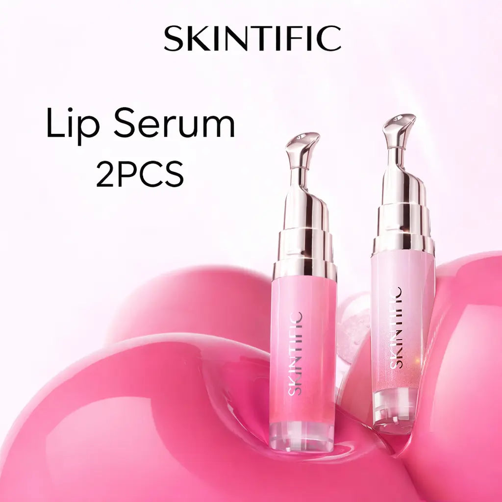 SKINTIFIC Lip Serum 2Pcs Day & Night Lip Combo – Tinted + Clear for All-Day Hydration & Overnight Repair