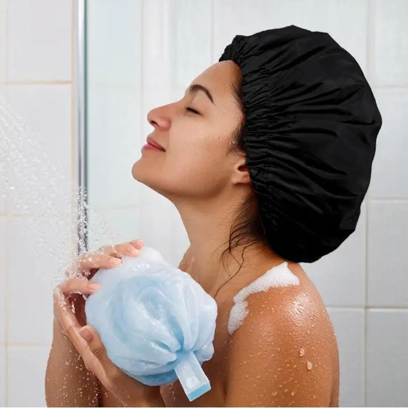Dual-Layer Satin Hair Wrap & Airy Net Band Set, Reversible Adjustable Design for Curls, Braids & Natural Hair Care