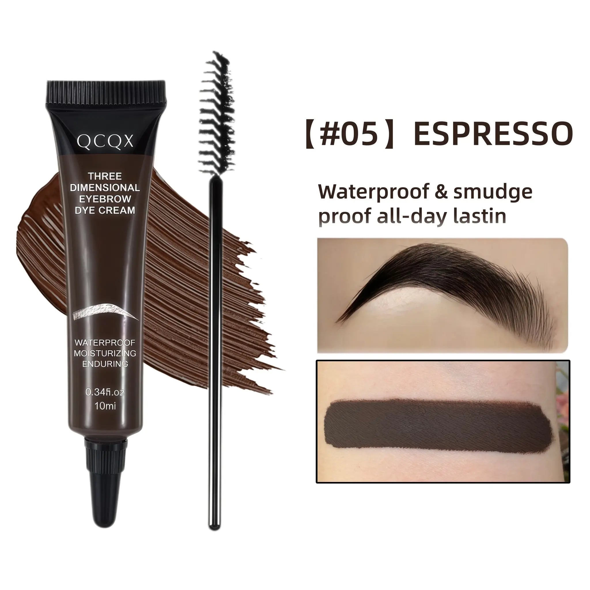 【Qcqx】Eyebrow Gel Three Dime Olumizing Long Lasting Eyebrow Eyebrow Kit for Home and Daily Use