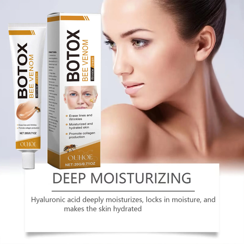 Bee Venom Facial Treatment Cream,Bee Venom Instant Face Lift Cream - 0.71 Fl. Oz,Firms and Tightens Skin,And Wrinkles,Alcohol-Free and Hyaluronic Acid Suitable for All Skin Types Gentle Firming Moisturizers Tightening