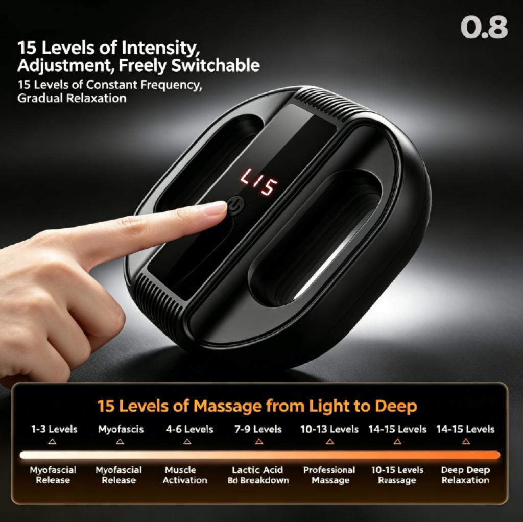 2026 New Fascia Ring Vibratory Massager - Cordless Rechargeable Portable Muscle Recovery Device, Upgraded Adjustable Strap (Fits up to 55In Waist), for Waist & Back Relaxation, Ideal Gift for Adults
