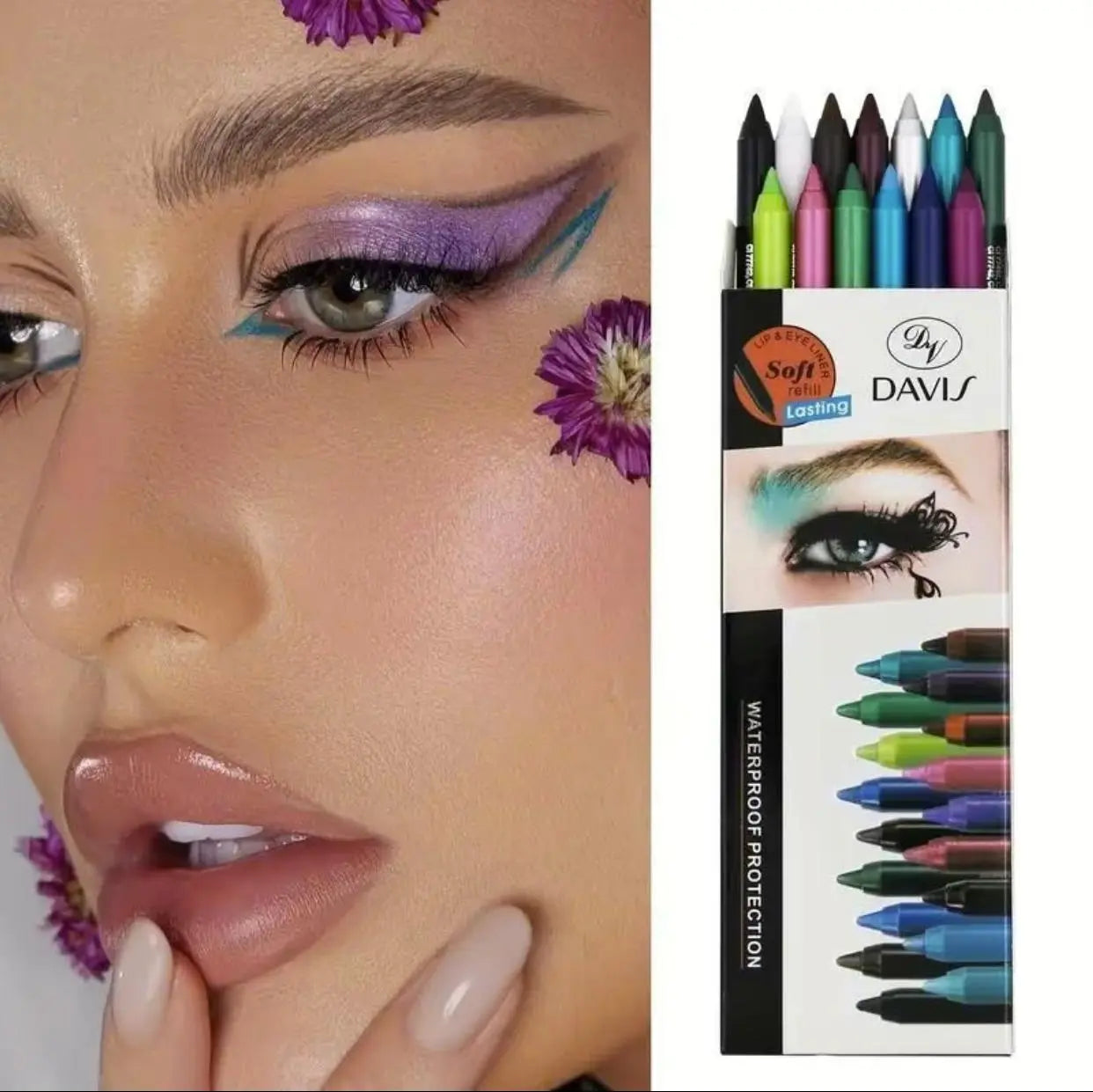 12 Color Eyeliner Pencil Complimentary Pen Sharpener Makeup Matte Lipliner Sweat Resistant High Shine Pearl Smoky Punk Goth Eyeshadow Pens Cosmetic Halloween