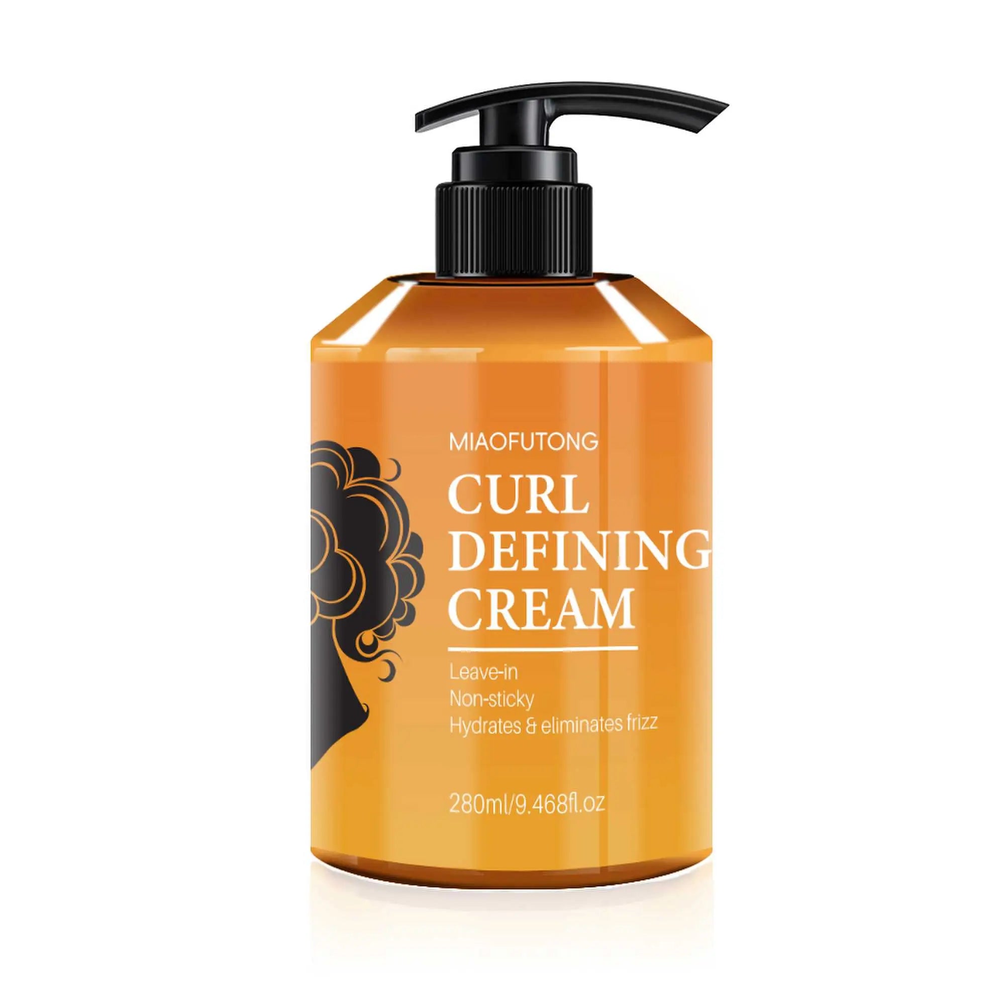 Curl Defining Cream 280Ml for Wavy & Curly Hair, Lightweight Leave-In Styling Cream Helps Smooth Frizz, Moisturize Dry-Feeling Hair, Reduce Static, Add Soft Bounce & Natural Curl Definition