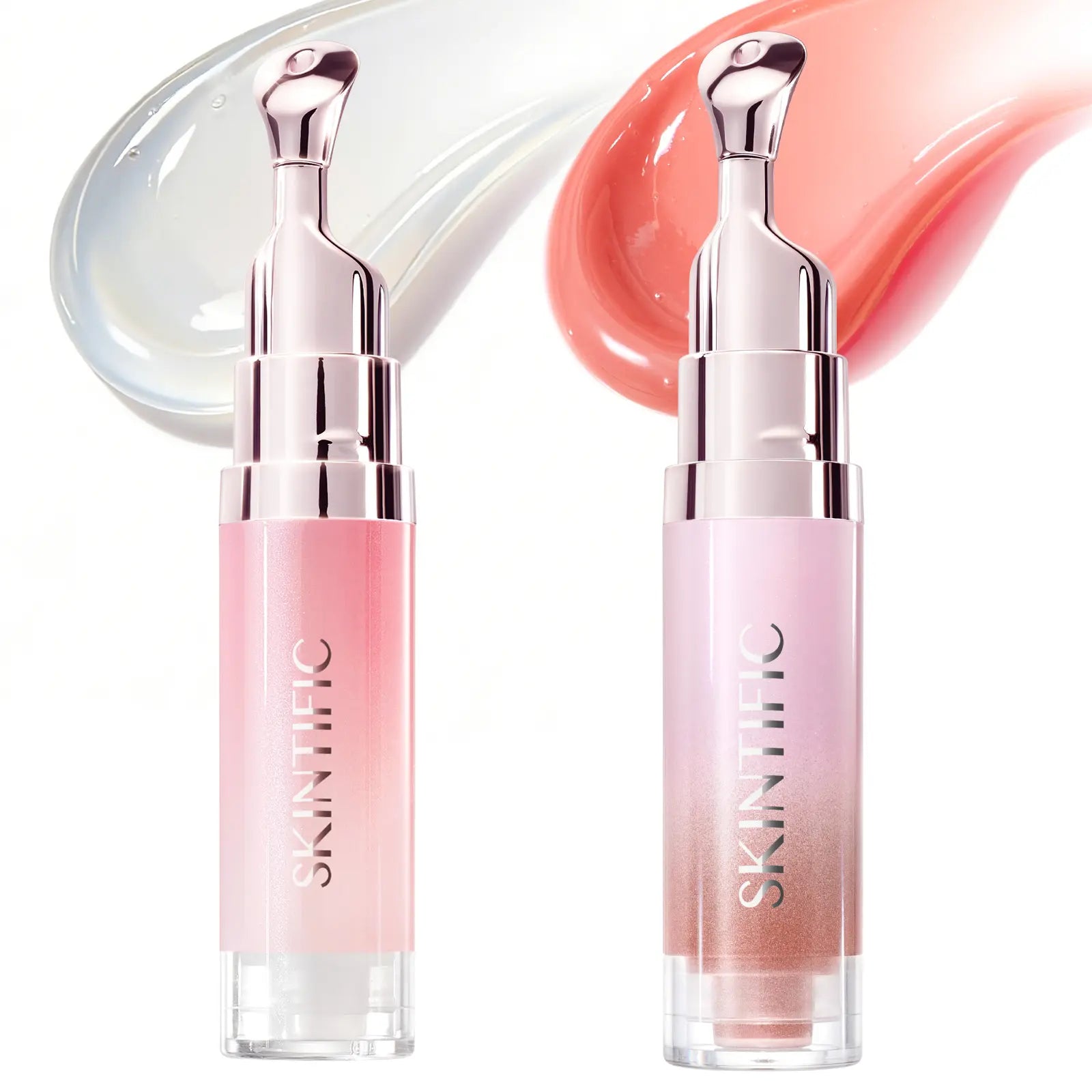 SKINTIFIC Lip Serum 2Pcs Day & Night Lip Combo – Tinted + Clear for All-Day Hydration & Overnight Repair