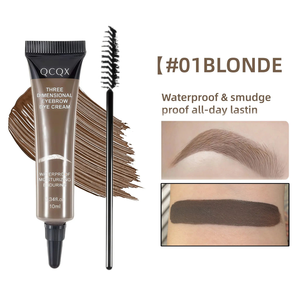 【Qcqx】Eyebrow Gel Three Dime Olumizing Long Lasting Eyebrow Eyebrow Kit for Home and Daily Use