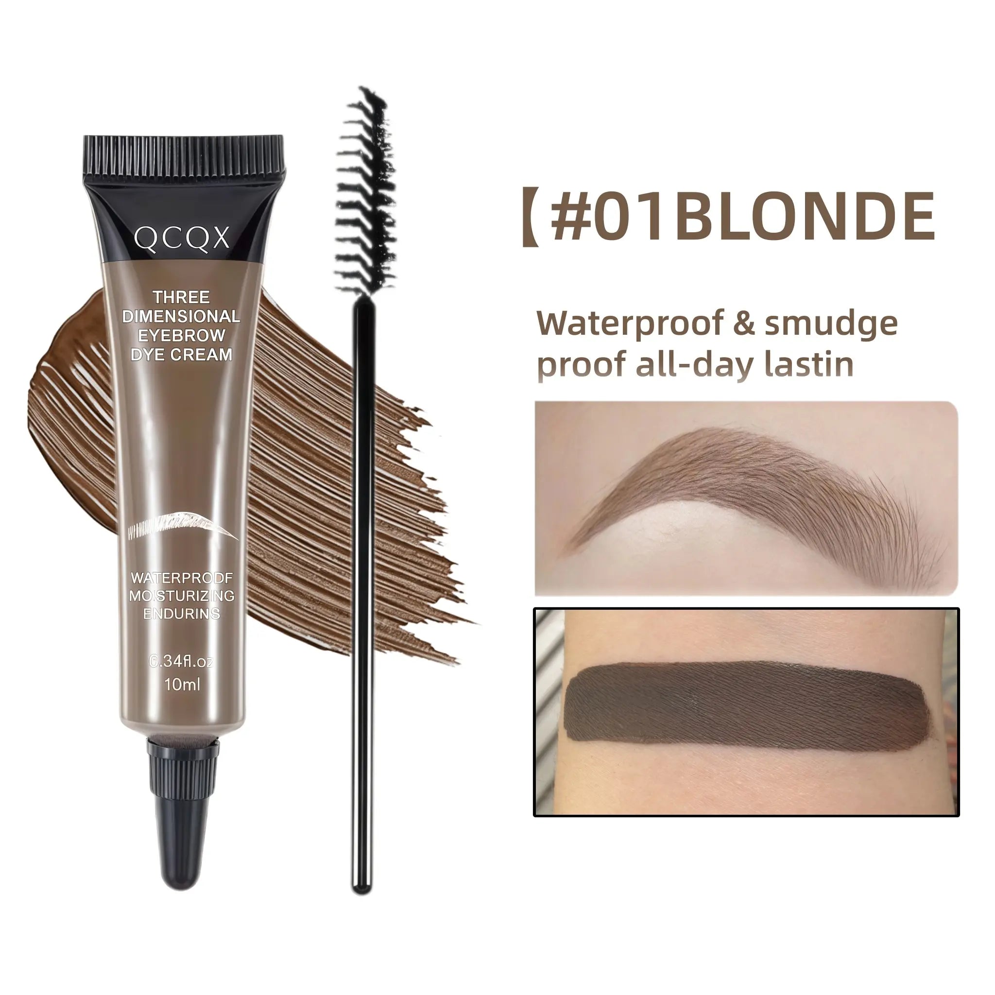 【Qcqx】Eyebrow Gel Three Dime Olumizing Long Lasting Eyebrow Eyebrow Kit for Home and Daily Use