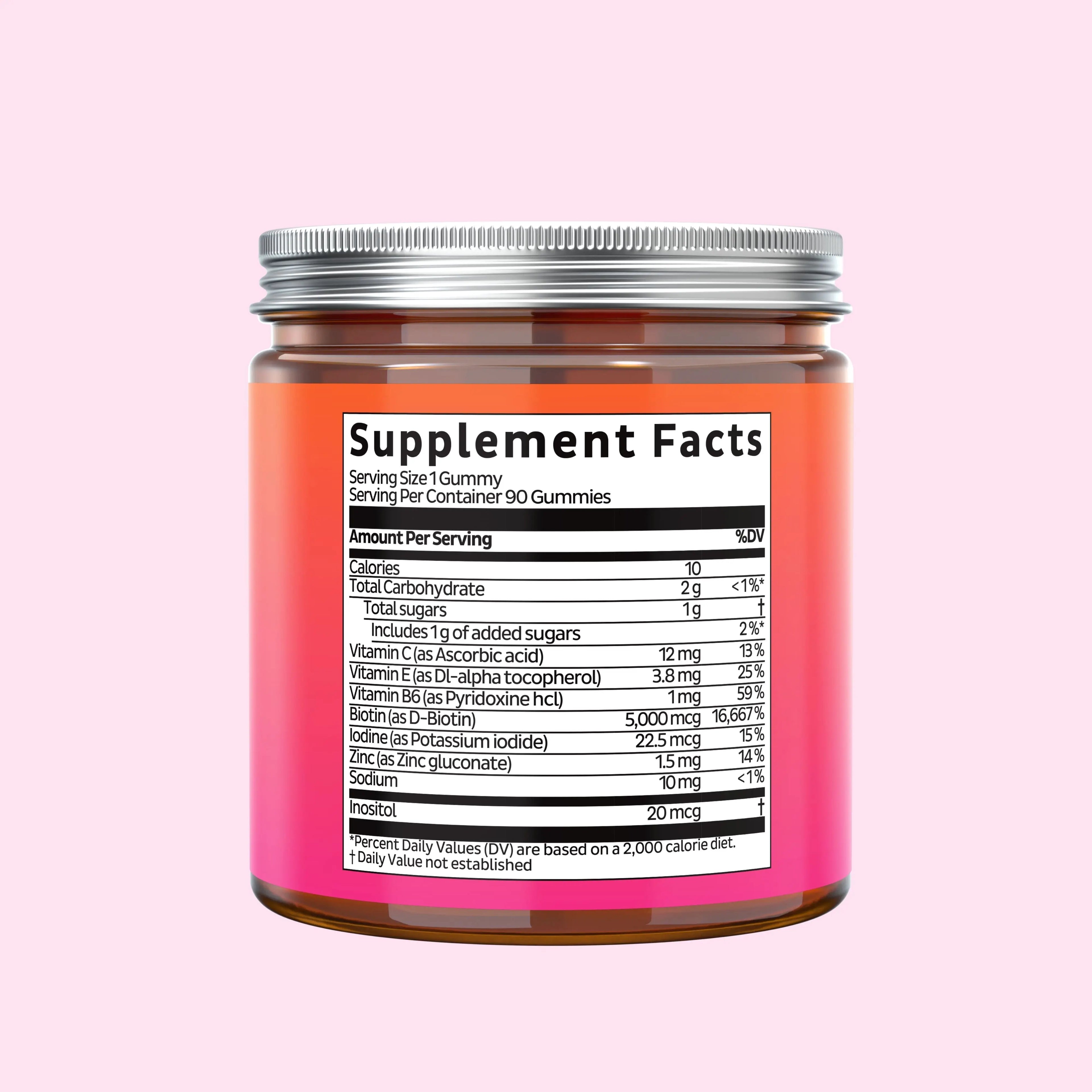 Bears with Benefits Biotin Gummies for Hair Growth, Skin & Nails – 5000 Mcg Biotin + Vitamins C & E + Zinc - 30 Gummies - Vegan Wild Berry Flavor - 1 Month Supply