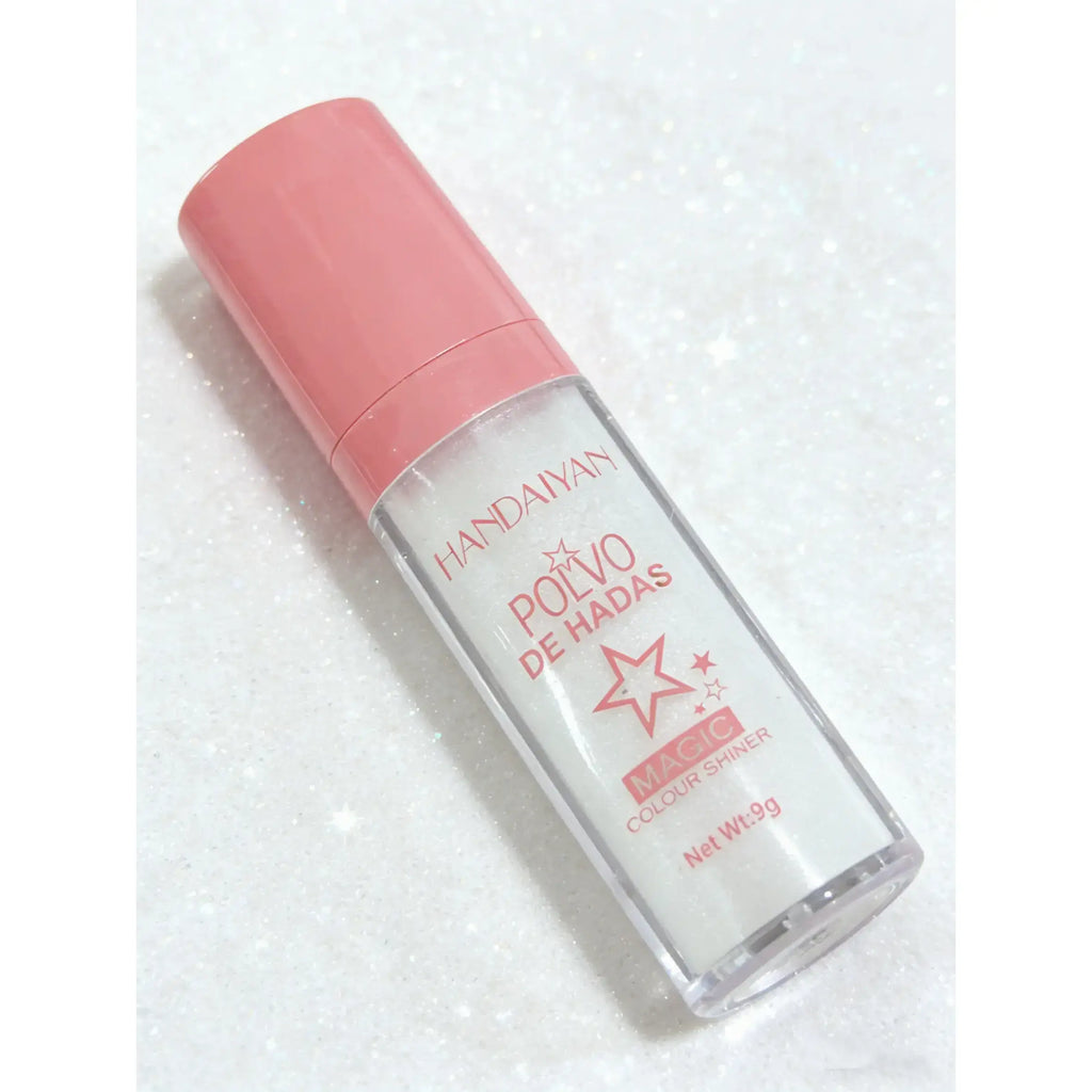 Shimmering Highlighter Powder Spray - 10Ml Radiant Shimmer, Waterproof Long-Lasting Sparkling Gloss, All-Makeup Cosmetic for Face, Body, Hair - Ideal for Party, Daily Wear