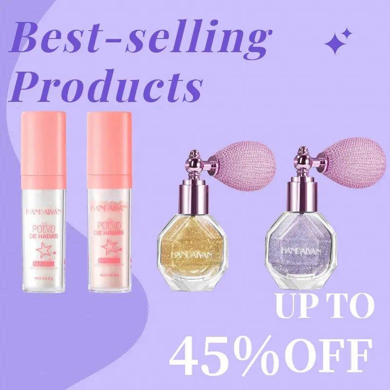 Shimmering Highlighter Powder Spray - 10Ml Radiant Shimmer, Waterproof Long-Lasting Sparkling Gloss, All-Makeup Cosmetic for Face, Body, Hair - Ideal for Party, Daily Wear