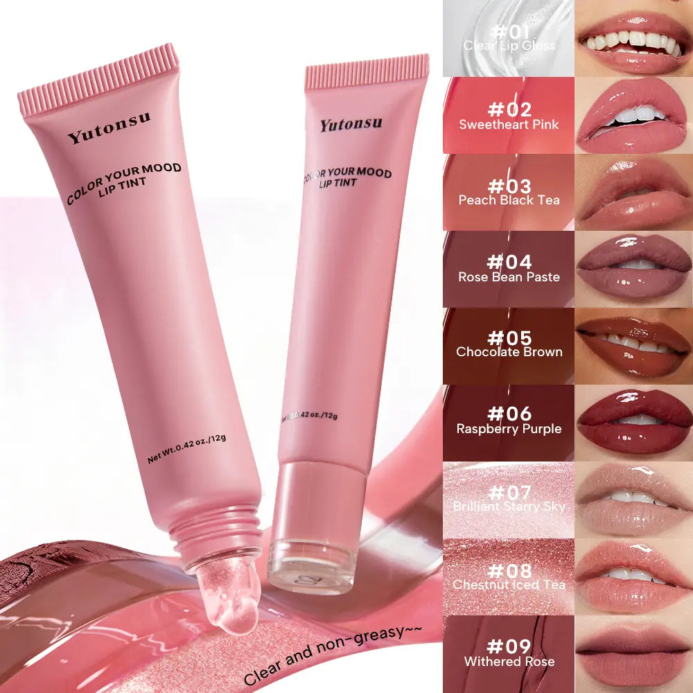 Yutonsu Vitamin C Lip Glow Oil Balm: Moisture, Shine & Hydration for Supple Lips, Suitable for All Skin Types (0.42 Oz)