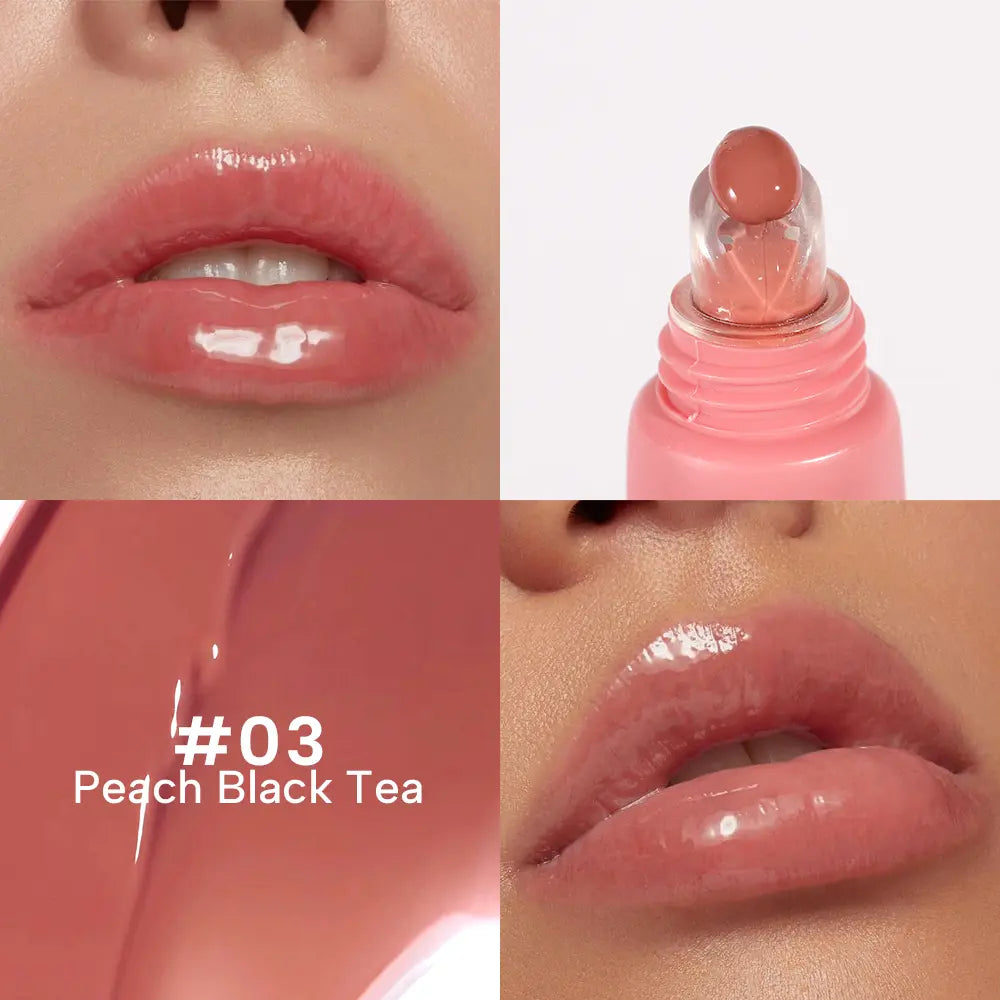Yutonsu Vitamin C Lip Glow Oil Balm: Moisture, Shine & Hydration for Supple Lips, Suitable for All Skin Types (0.42 Oz)