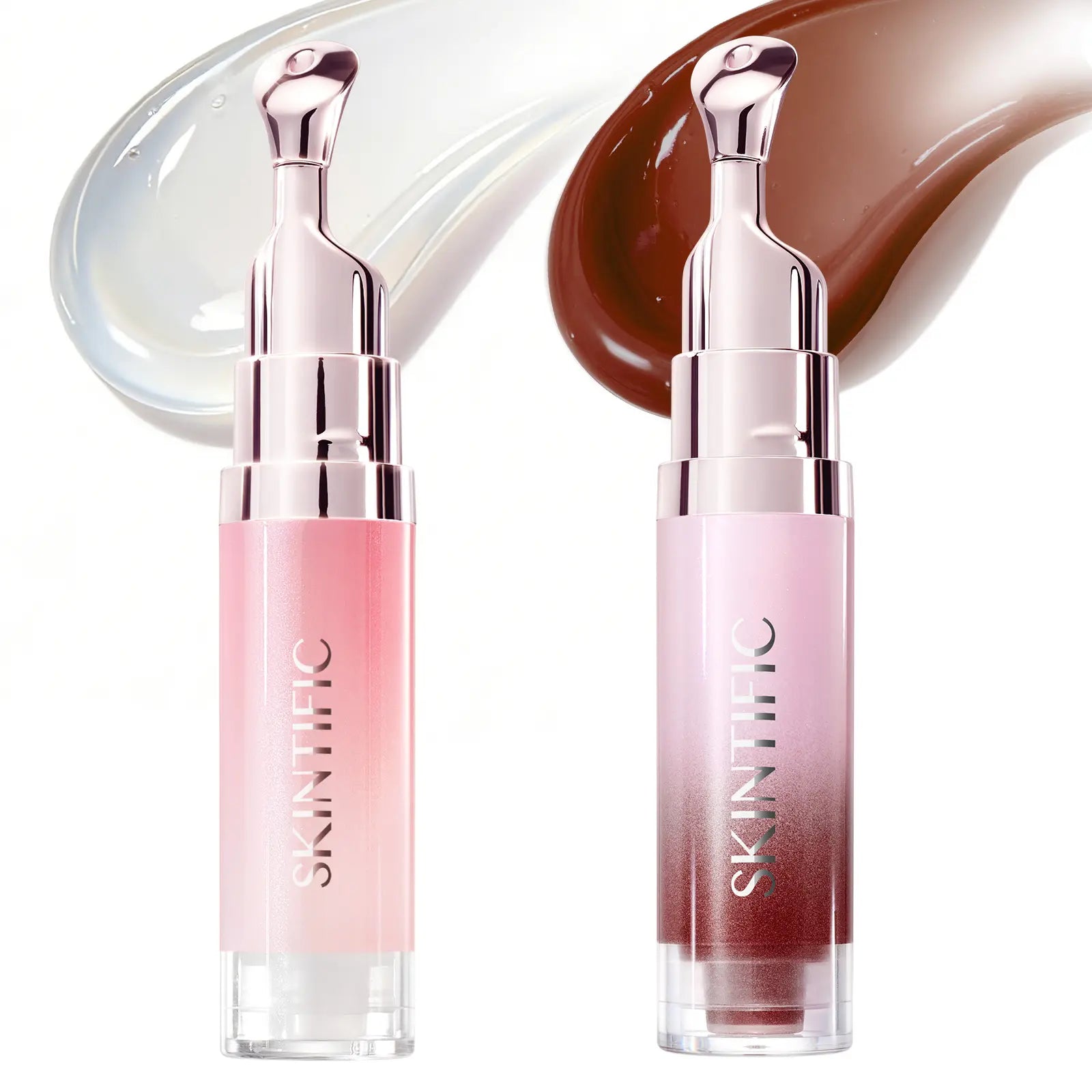 SKINTIFIC Lip Serum 2Pcs Day & Night Lip Combo – Tinted + Clear for All-Day Hydration & Overnight Repair