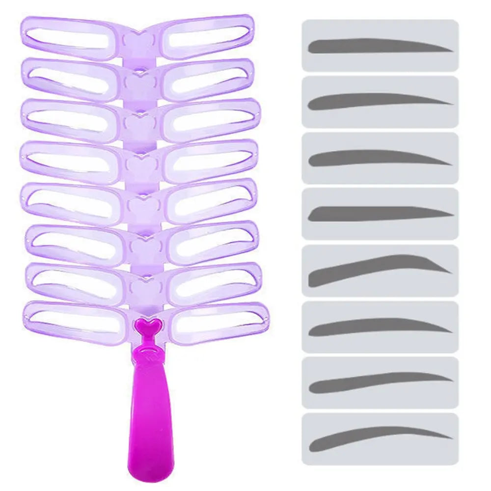 Handheld Eyebrow Stencil Set, Perfect Brow Shape, Easy to Use, Essential Makeup Tool for Beginners, 8 Styles Available, Eyebrow Styling Kit