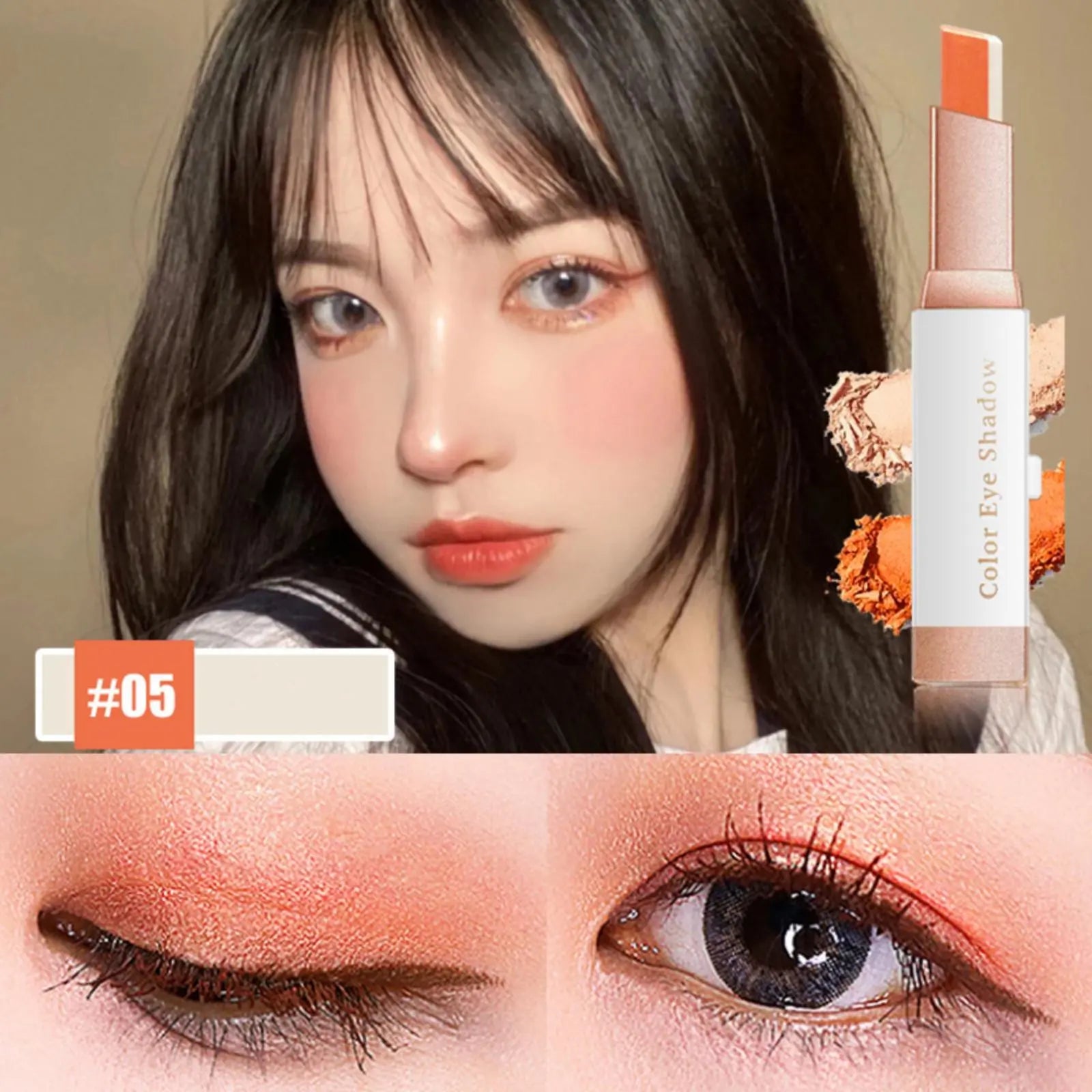 6-Pcs Glitter Duochrome Eyeshadow Stick Set - Glittery, Sparkle, Bright, Colorful Glitter Crayon Format Eyeshadow, Pearlescent Matte Cosmetic, Alcohol-Free, Waterproof, Long-Lasting, Smooth Easy-To-Wear Makeup, Lm-6P-Es, Glittery Eyeshadow