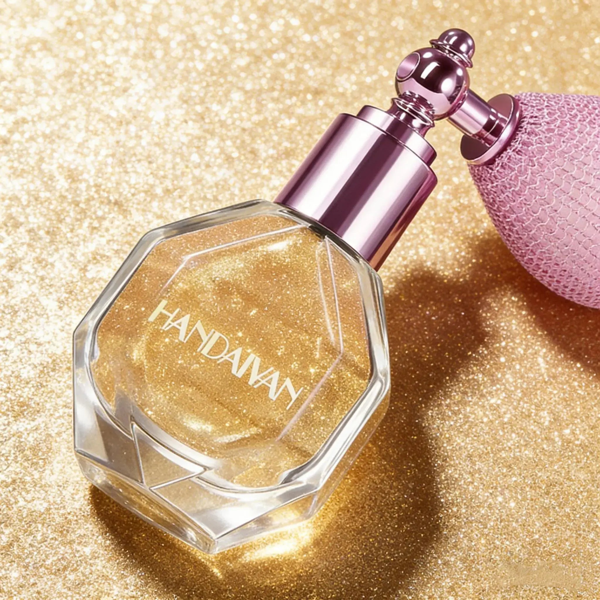 Shimmering Highlighter Powder Spray - 10Ml Radiant Shimmer, Waterproof Long-Lasting Sparkling Gloss, All-Makeup Cosmetic for Face, Body, Hair - Ideal for Party, Daily Wear