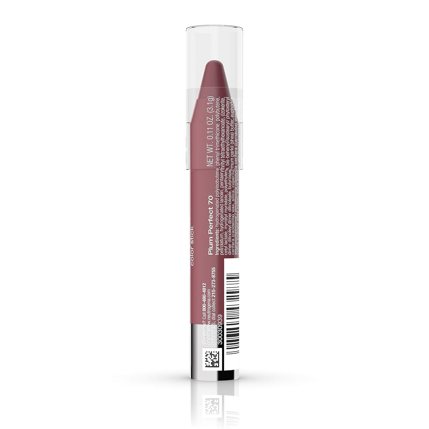 Neutrogena Moisturesmooth Color Lipstick, 70 Plum Perfect, .011 Oz.