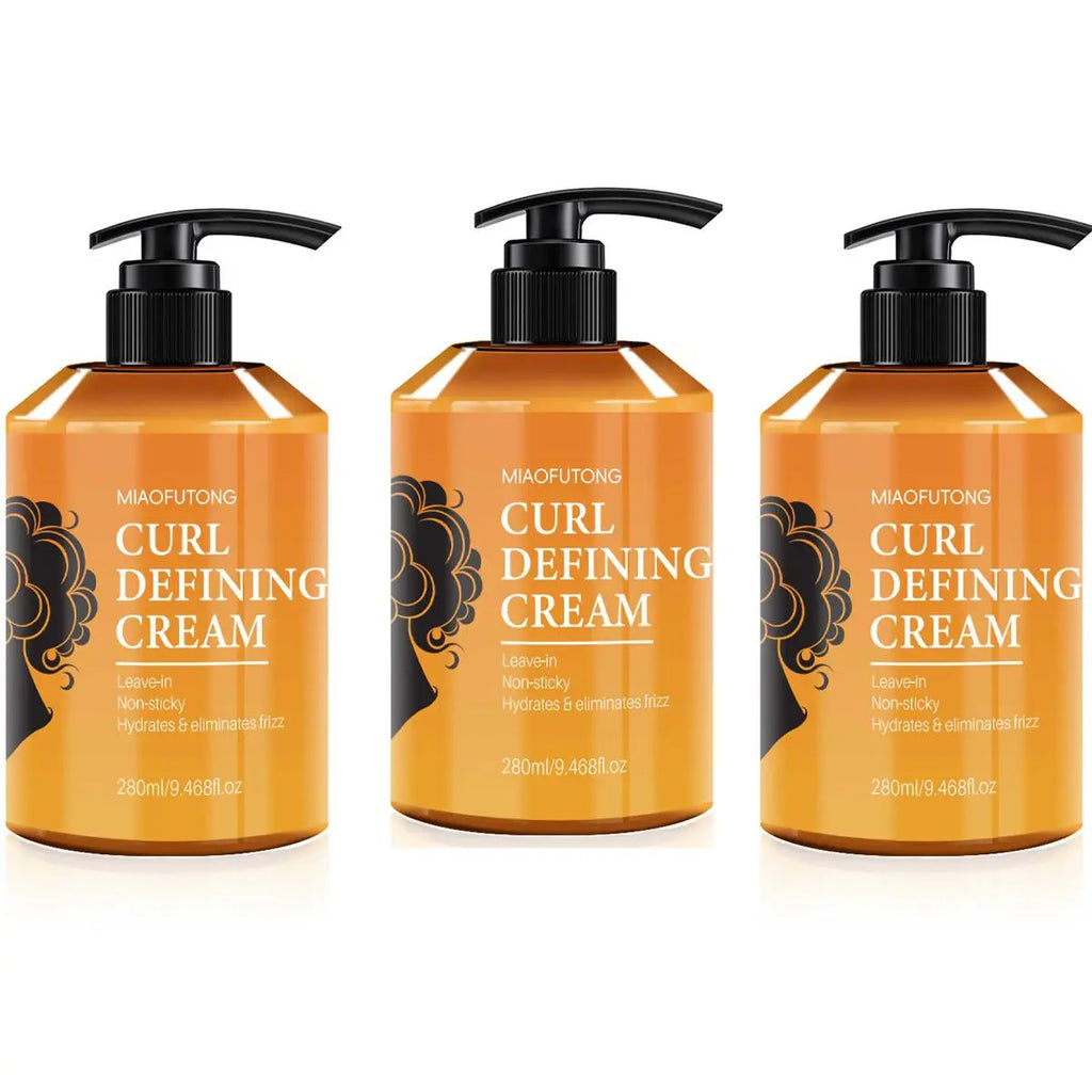 Curl Defining Cream 280Ml for Wavy & Curly Hair, Lightweight Leave-In Styling Cream Helps Smooth Frizz, Moisturize Dry-Feeling Hair, Reduce Static, Add Soft Bounce & Natural Curl Definition