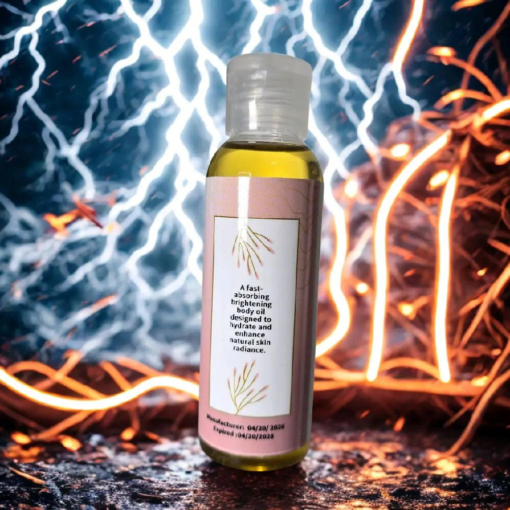 Brightening Body Oil 2 Oz - Even Tone Lightweight Glow Finish for Radiant Skin Care, Ideal for Daily Use