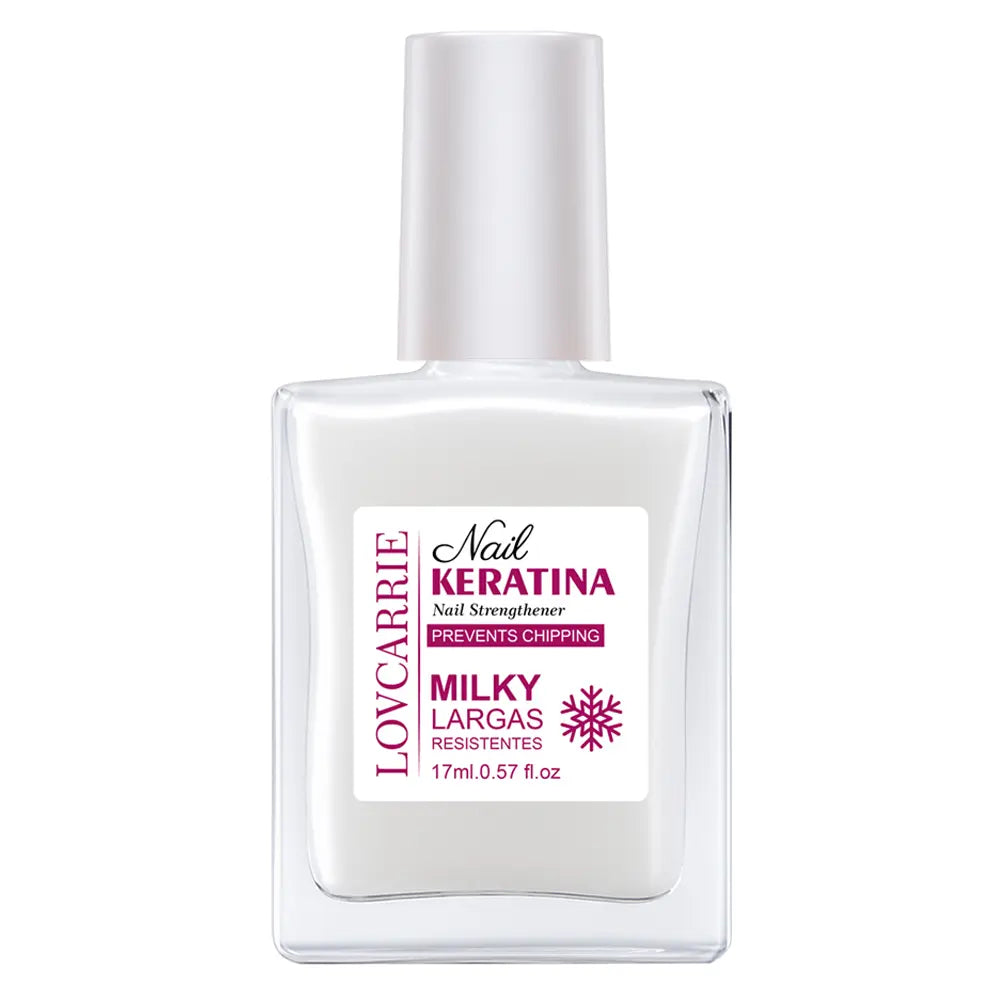 LOVCARRIE 2-In-1 Keratin Strengthening Nail Strengthener — Rescues Brittle Nails — Ideal for Nail Art Enthusiasts — 17Ml / 0.57 Fl.Oz