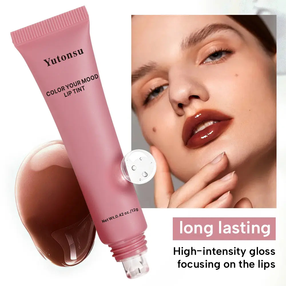 Yutonsu Vitamin C Lip Glow Oil Balm: Moisture, Shine & Hydration for Supple Lips, Suitable for All Skin Types (0.42 Oz)