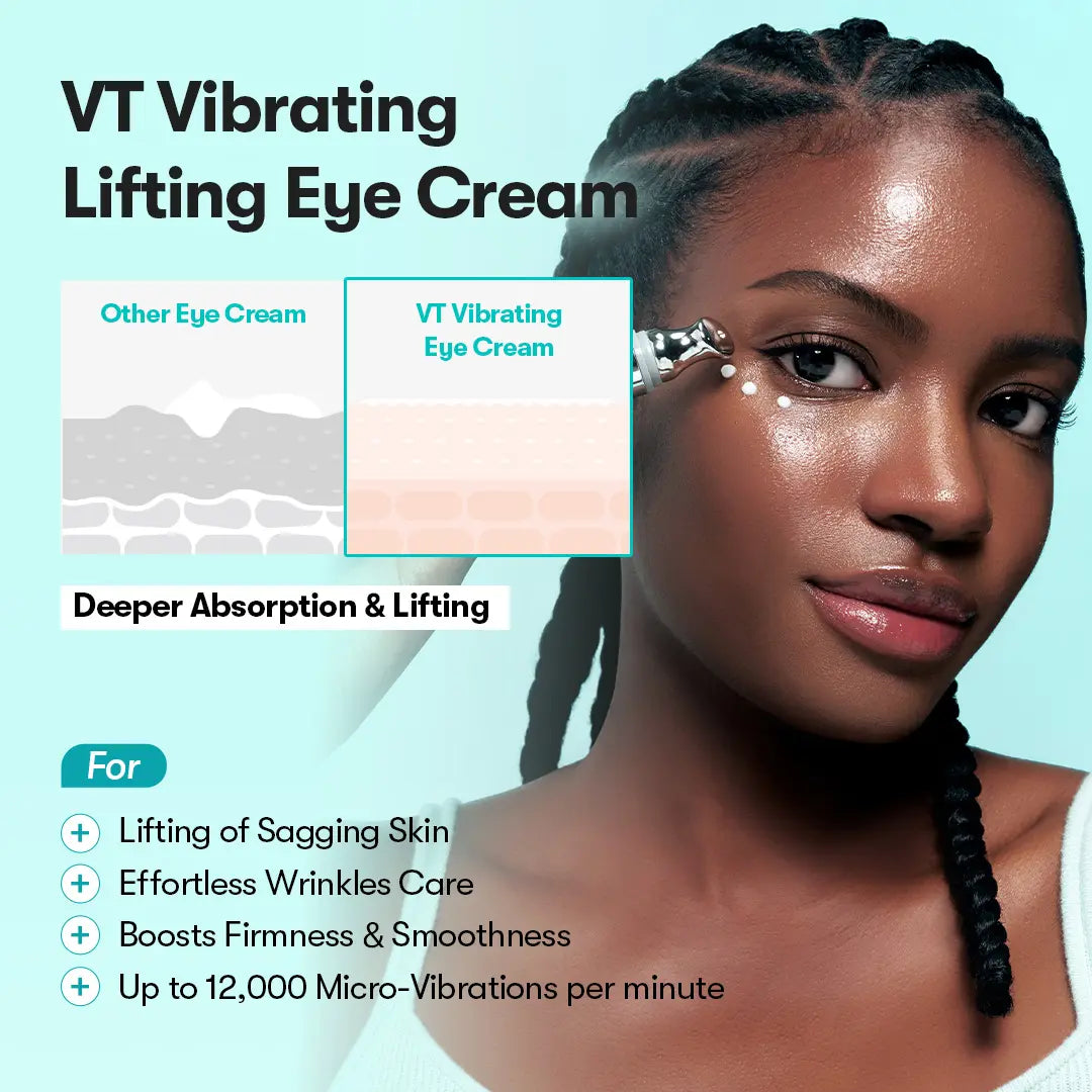[VT COSMETICS] #1 Viral PDRN Micro-Vibration Eye Applicator Cream with Reedle Shot, Peptide, Collagen | Fine Lines, Wrinkles, Dark Circles, Puffiness & Firming Care in 1 Minute | Under-Eyes, Crow'S Feet, Smile Lines | Korean Skincare Anti-Aging