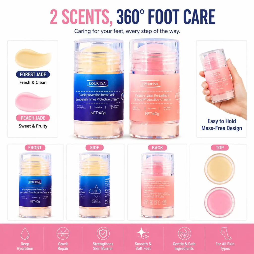 Buy 1 Get 1,Foot Care Cream,Anti Cracked Foot Cream,Moisturizing,Anti Crack,Softening and Nourishing Cream for Dry,Cracked Feet,Remove Dead Skin and Moisturize Dry Skin