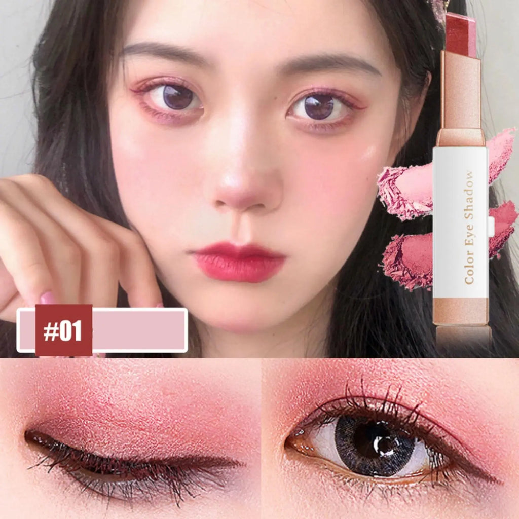 6-Pcs Glitter Duochrome Eyeshadow Stick Set - Glittery, Sparkle, Bright, Colorful Glitter Crayon Format Eyeshadow, Pearlescent Matte Cosmetic, Alcohol-Free, Waterproof, Long-Lasting, Smooth Easy-To-Wear Makeup, Lm-6P-Es, Glittery Eyeshadow
