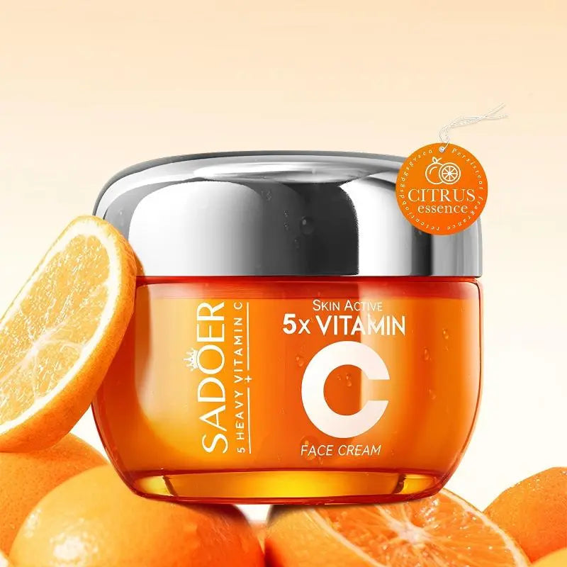 Korean Cream with 5X Vitamin C, Hydrating & Repairing Face Cream - Facial Moisturizer for Fine Lines,Wrinkles,Uneven Skin Tone, 1.76 Oz Hydrate Moisture Smoothing Moisturizing Gentle