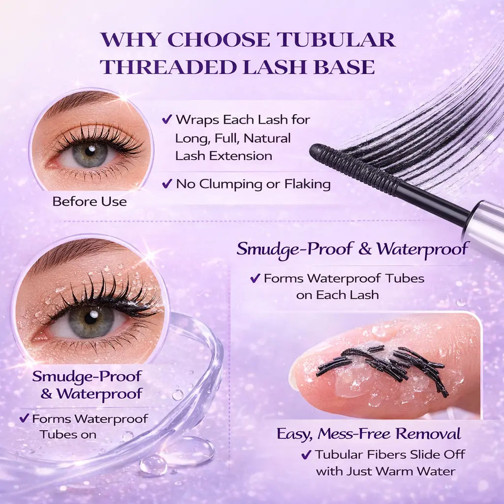 Natural Makeup Finish, Smudge-Proof, Lightweight Texture, Mascara Base Makeup Case, Tube-Shaped Waterproof Long-Lasting Curling Mascara Makeup Case.