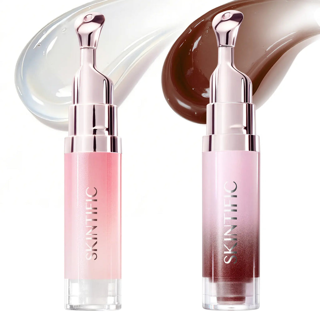 SKINTIFIC Lip Serum 2Pcs Day & Night Lip Combo – Tinted + Clear for All-Day Hydration & Overnight Repair