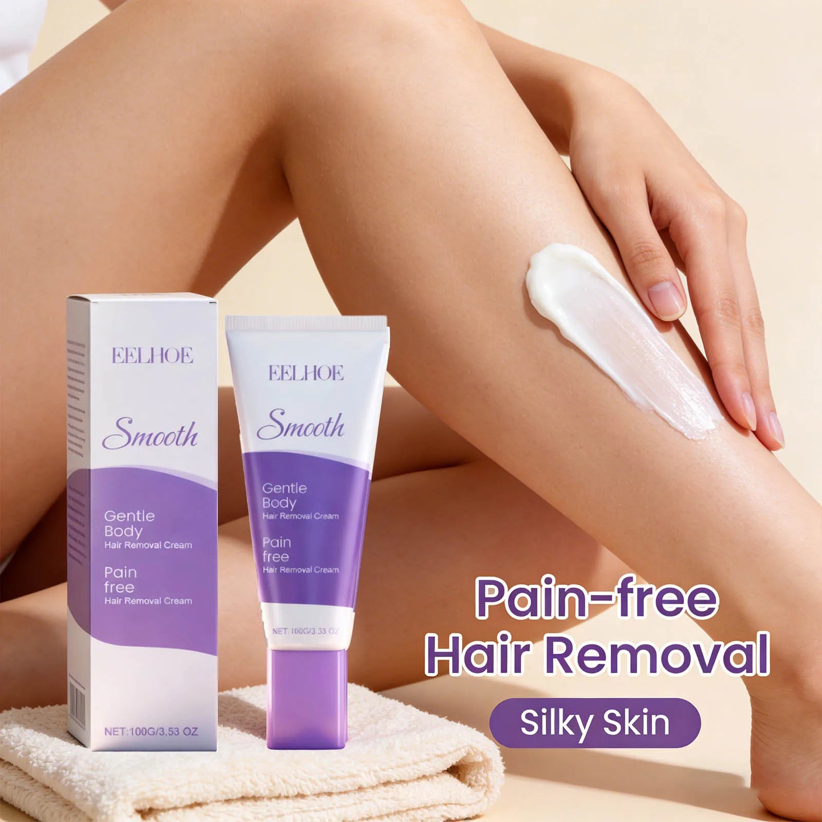 Hair Removal Cream Moisturizing Gentle Remove Hair Relieve Discomfort Smoothing Firming Skin Refreshing Body Hair Removal Lotion