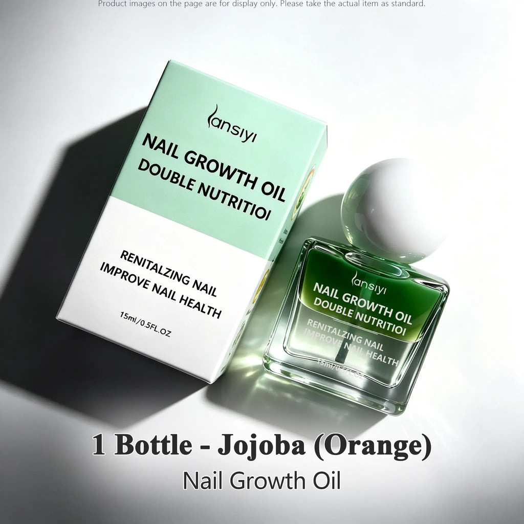Lansiyi Organic Nail Growth Oil - Vitamin & Keratin-Infused Formula: Moisturizes, Strengthens, Brightens & Repairs Fragile, Brittle Nail Health，Nail Care Product