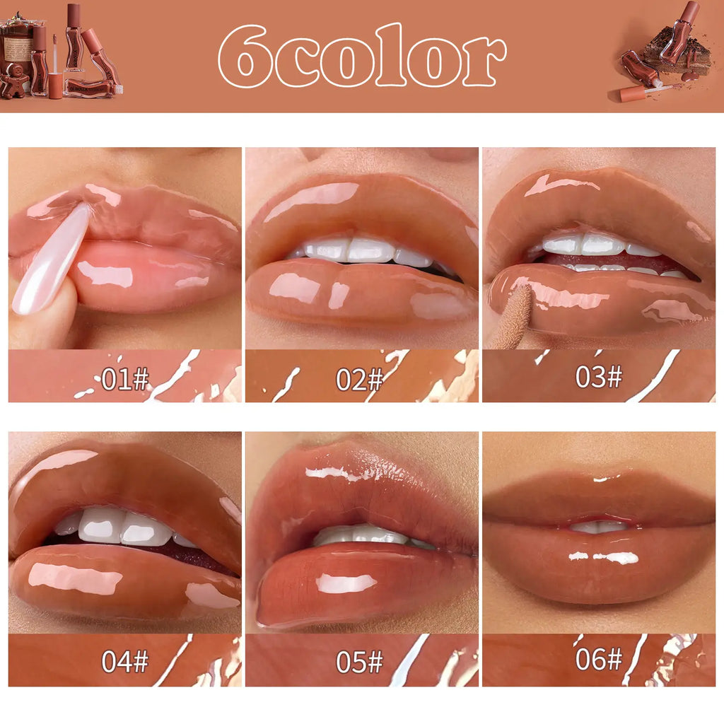 Nude Blurring Lip Gloss - 2-In-1 Combination Makeup Products for Lips & Cheeks, Highly Pigmented, Long-Lasting, Glossy Plump Color, Smooth Powder Finish, Lightweight, Layerable