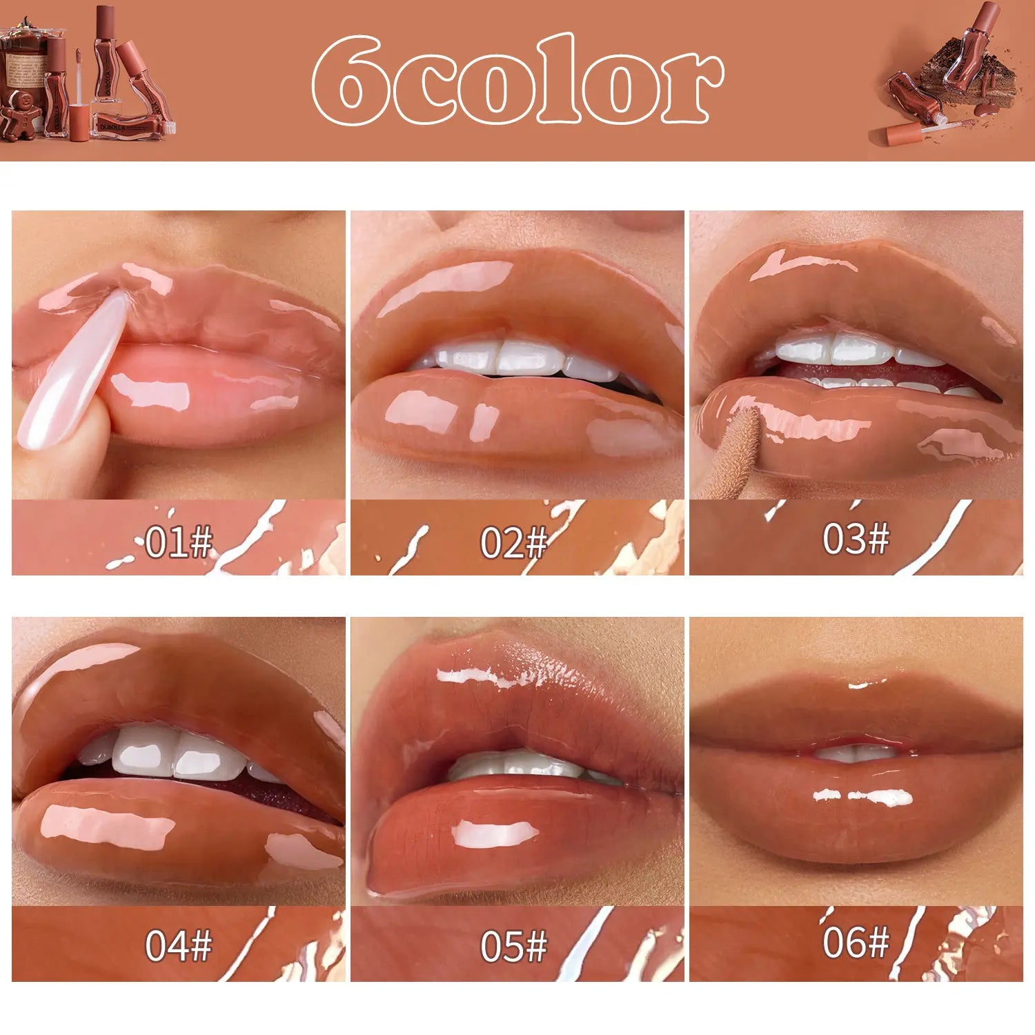 Nude Blurring Lip Gloss - 2-In-1 Combination Makeup Products for Lips & Cheeks, Highly Pigmented, Long-Lasting, Glossy Plump Color, Smooth Powder Finish, Lightweight, Layerable