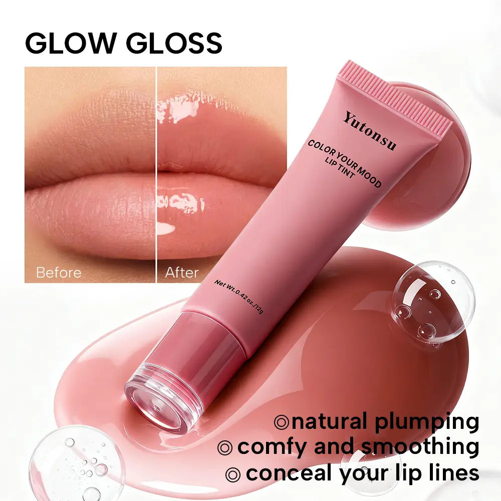 Yutonsu Vitamin C Lip Glow Oil Balm: Moisture, Shine & Hydration for Supple Lips, Suitable for All Skin Types (0.42 Oz)