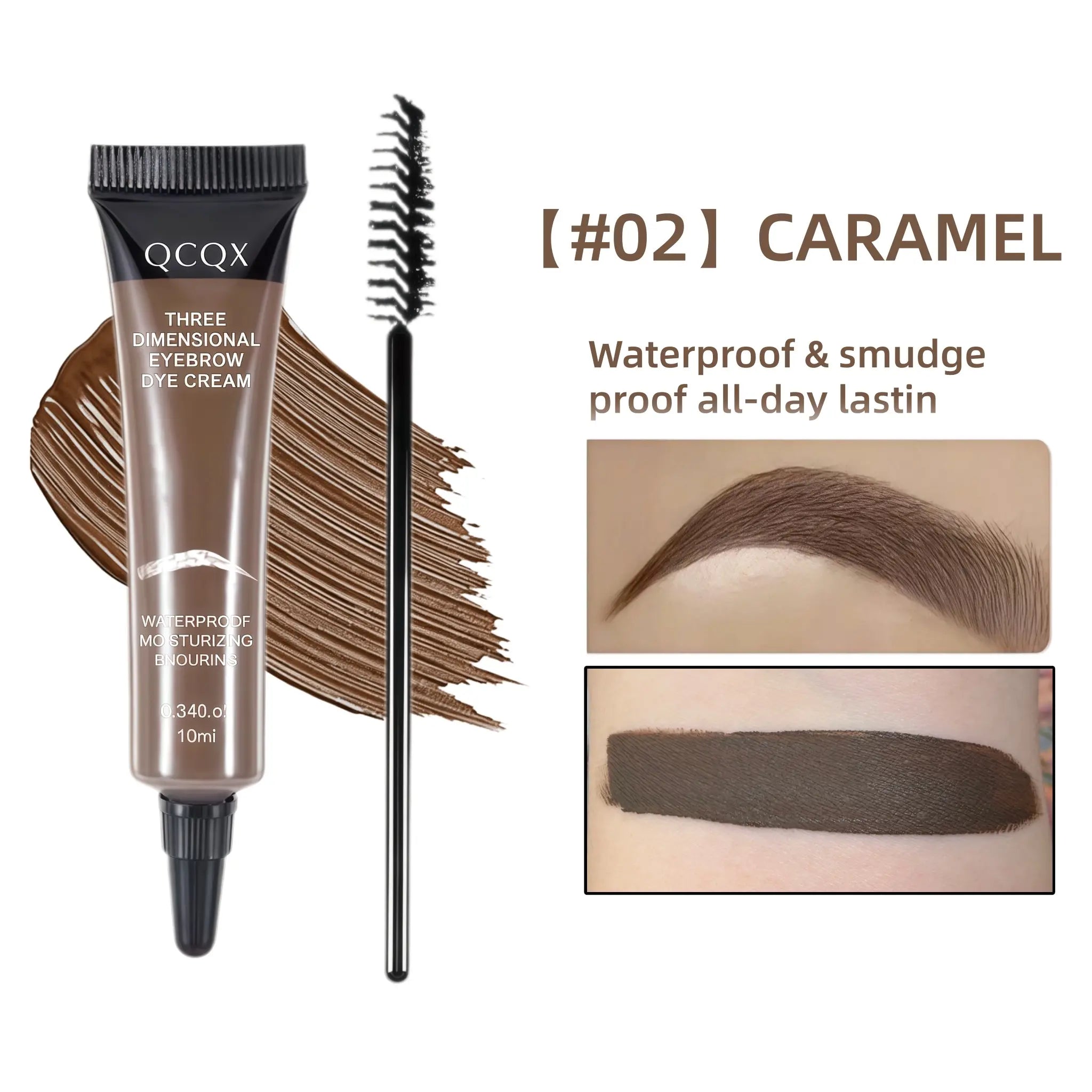 【Qcqx】Eyebrow Gel Three Dime Olumizing Long Lasting Eyebrow Eyebrow Kit for Home and Daily Use