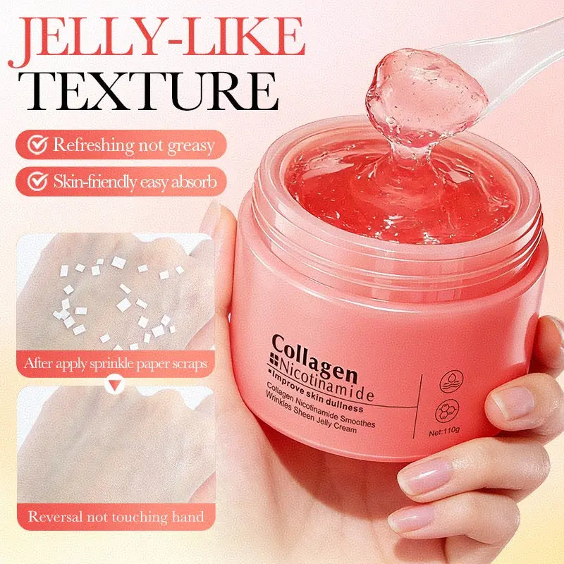 Korean Collagen Hydrating Jelly Cream 110Ml, Anti-Aging Youthful Glow, Natural Plant Formula, Deep Moisturizing, Plump Smooth Skin, Daily Facial Skincare Outdoorfun