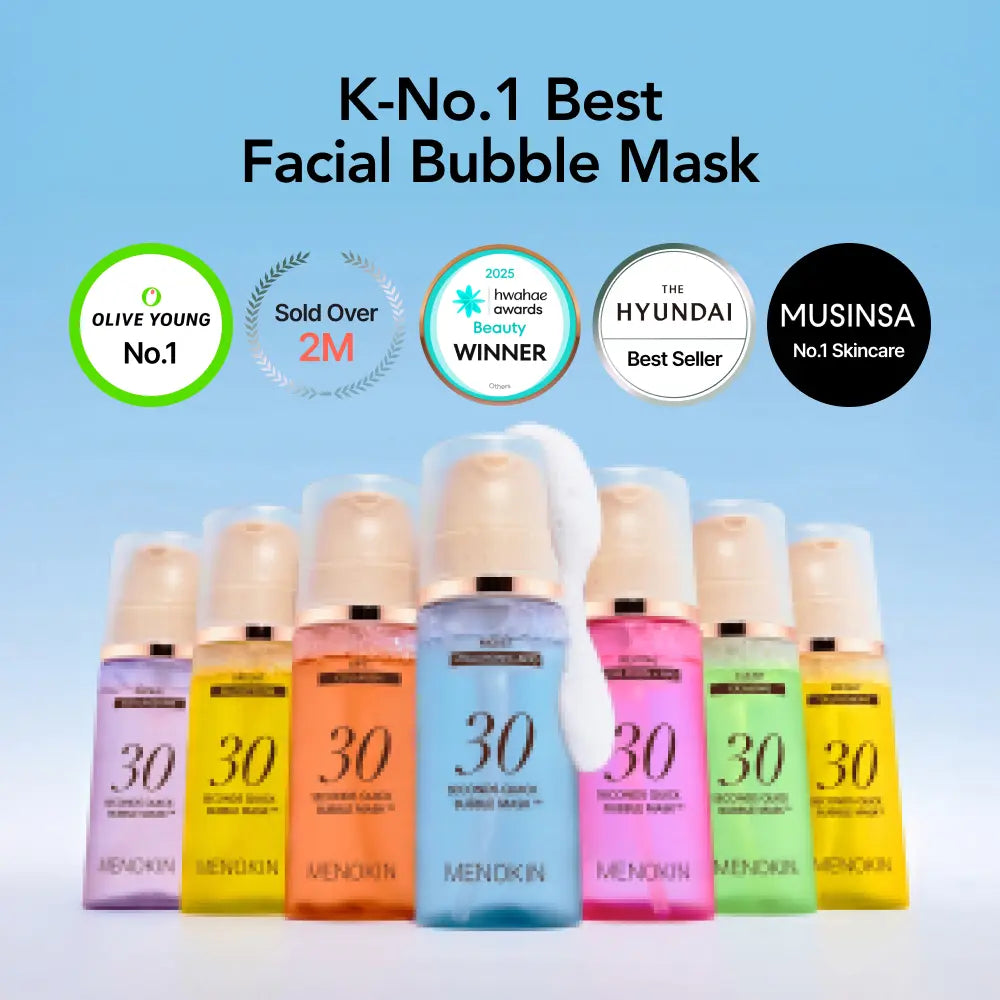 [MENOKIN] 30 Seconds Korean Bubble Primer (MOISTURE) 3.21 Fl.Oz, No Rinse Bubble Mask, Micro-Bubble Primer for Radiant Skin, Long-Lasting Glow, Grip Makeup Base, Korean Makeup Prep, Hydrating, Lightweight, Non-Greasy, 70 Sheet Mask in a Bottle