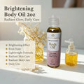 Brightening Body Oil 2 Oz - Even Tone Lightweight Glow Finish for Radiant Skin Care, Ideal for Daily Use