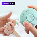 Electric Baby Nail Trimmer, Nail Clippers, Safe Newborn Nail Clipper Kit with 6 Grinding Heads, round Ergonomic Handheld Manicure Set for Babies Care #GLOBAL PICKS