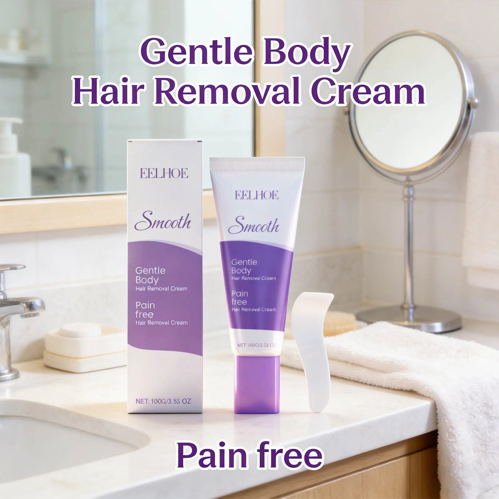 Hair Removal Cream Moisturizing Gentle Remove Hair Relieve Discomfort Smoothing Firming Skin Refreshing Body Hair Removal Lotion