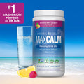 Maxcalm Relaxing Drink Mix - anti Stress Drink Mix - with Ionic Magnesium Citrate + Glycinate - Raspberry Lemon Flavor - 16 Oz (453 G) - 113 Servings