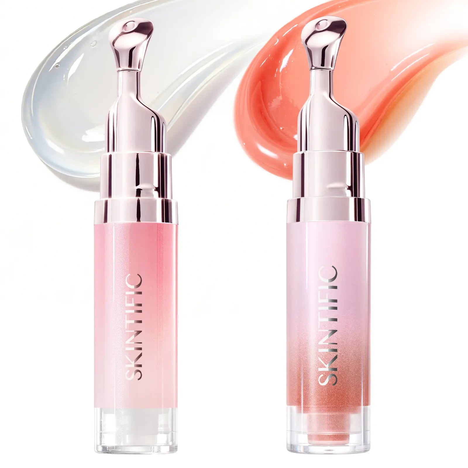 SKINTIFIC Lip Serum 2Pcs Day & Night Lip Combo – Tinted + Clear for All-Day Hydration & Overnight Repair