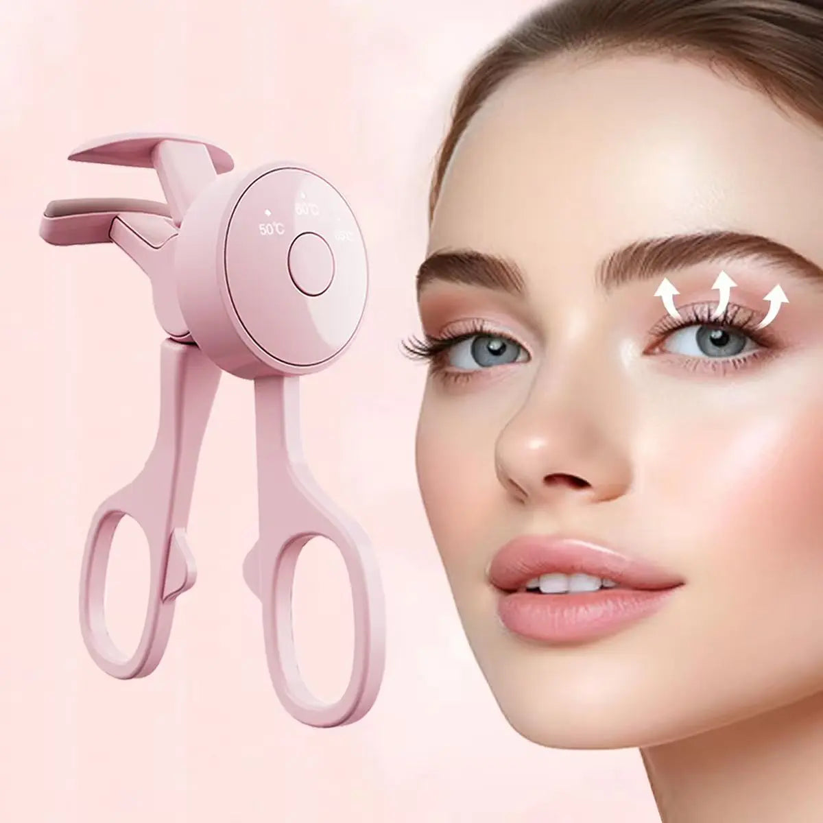 Heated Eyelash Curlers - Eye Lash Curler Heat - Mini Electric Eyelash Curler with LED Display 3 Temp Settings USB Rechargeable Natural Curling 24H Long Lasting for Women Makeup Tools Gifts