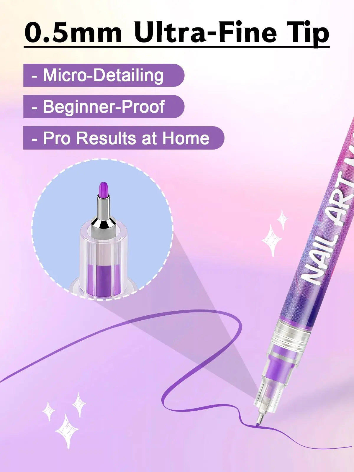 12 Color Nail Art Pens Set - Nail Polish Graffiti Dotting Drawing Liner Markers DIY Manicure Accessories