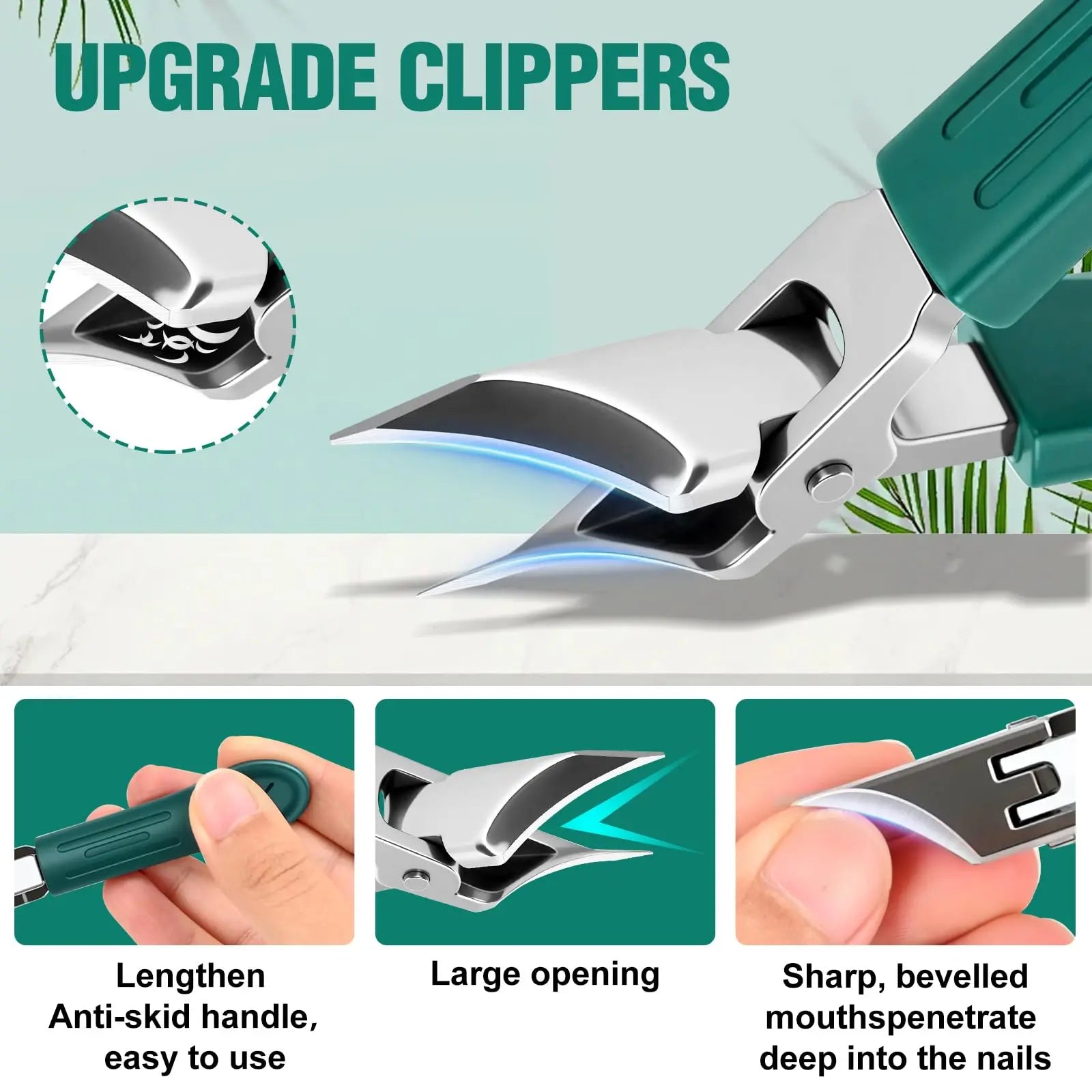 2026 Eagle Beak Nail Clippers,Three Sets of Eagle Beak Beveled Nail Clippers,Oblique Ingrown Toenailsclipper,Beveled Nailclipper, for Thick Nails, Seniors&Ingrown Care