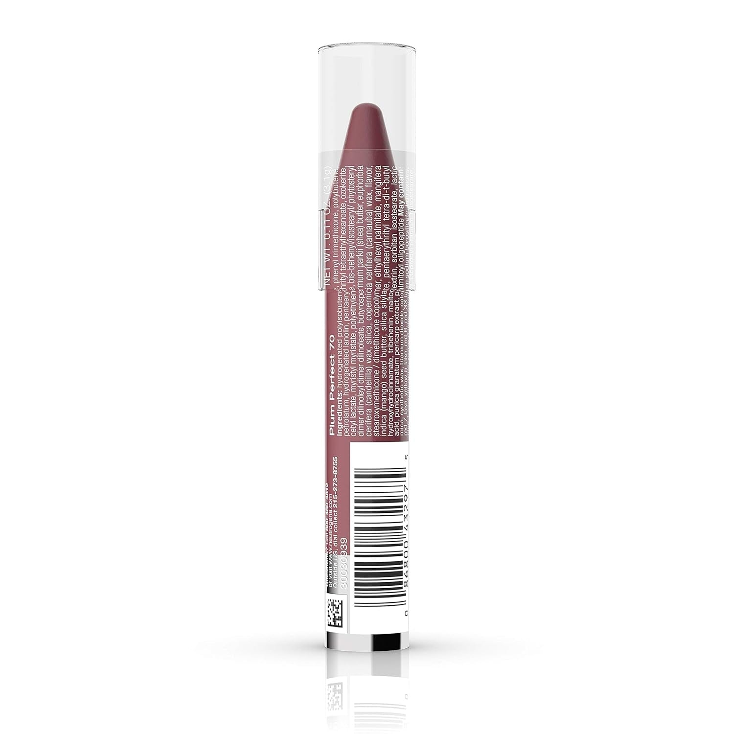 Neutrogena Moisturesmooth Color Lipstick, 70 Plum Perfect, .011 Oz.